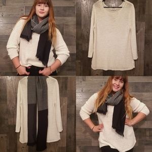 Comfortable and cozy sweater and scarf combo!